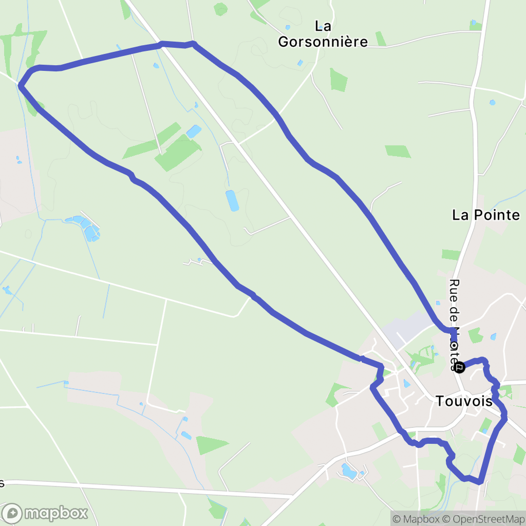Touvois : carte du parcours de randonnée - France