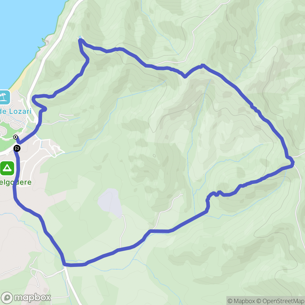 Belgodère : carte du parcours de randonnée - France
