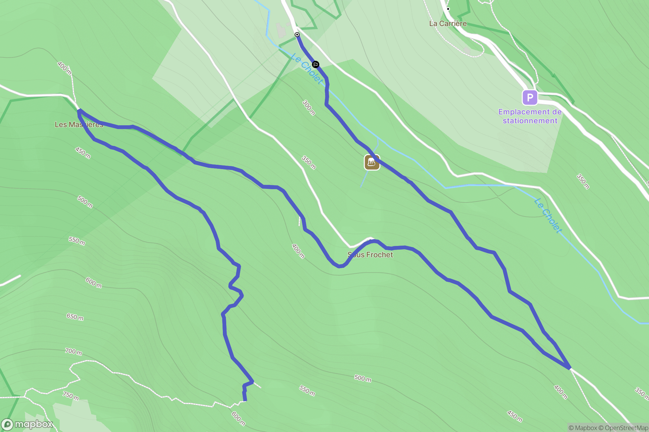 Saint-Laurent-en-Royans : carte du parcours de randonnée - France