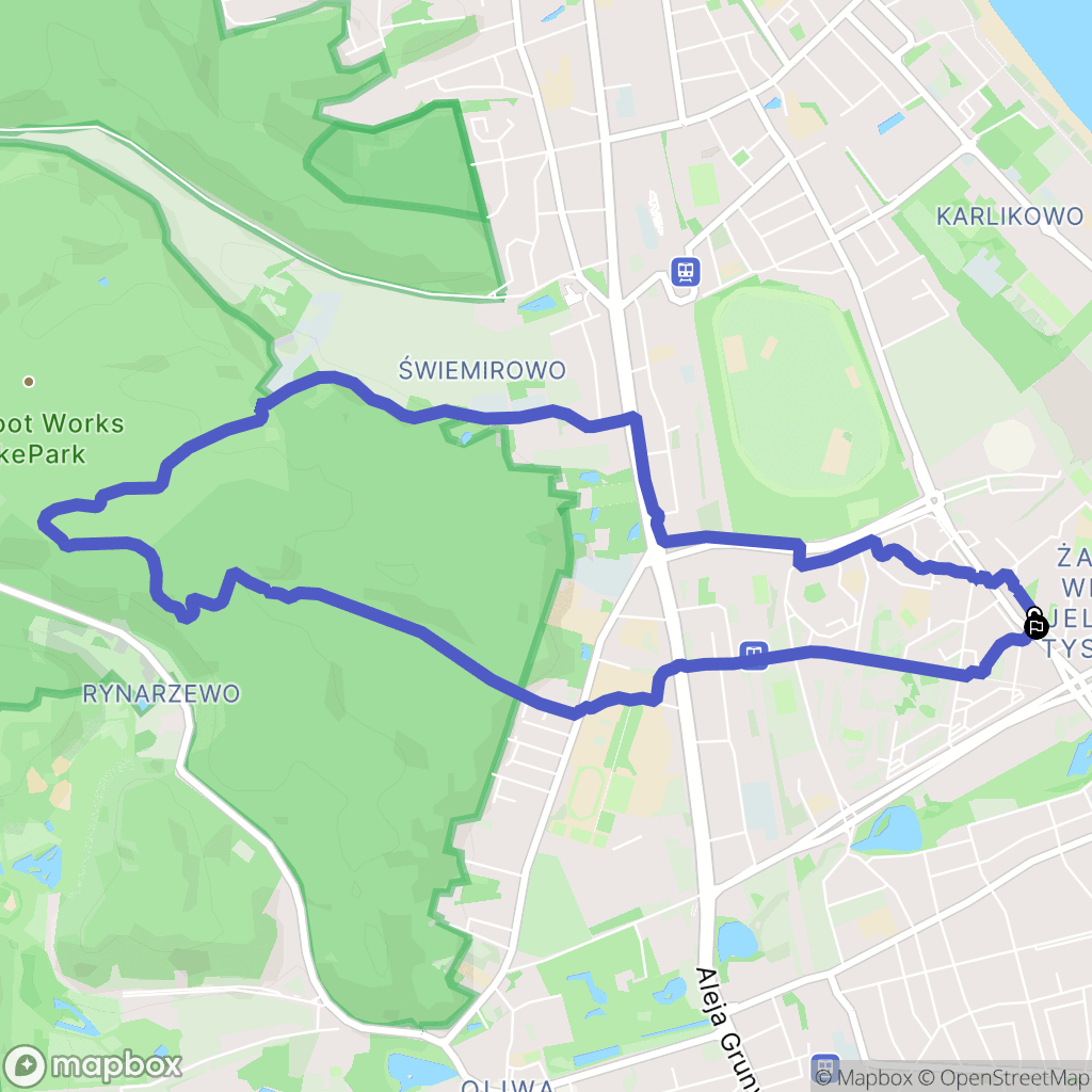 Gdańsk: mapa trasy - Poland