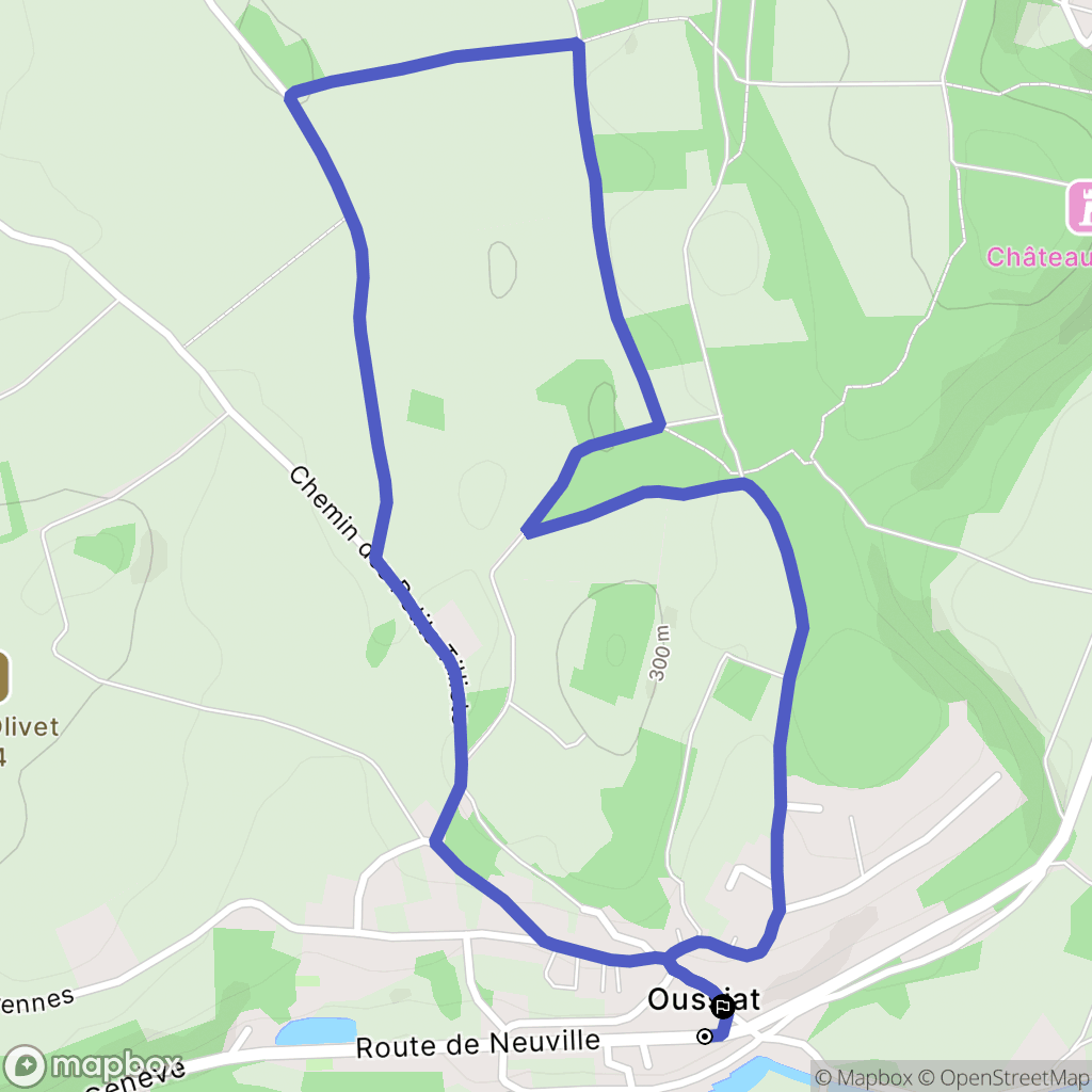 Pont-d'Ain : carte du parcours de randonnée - France