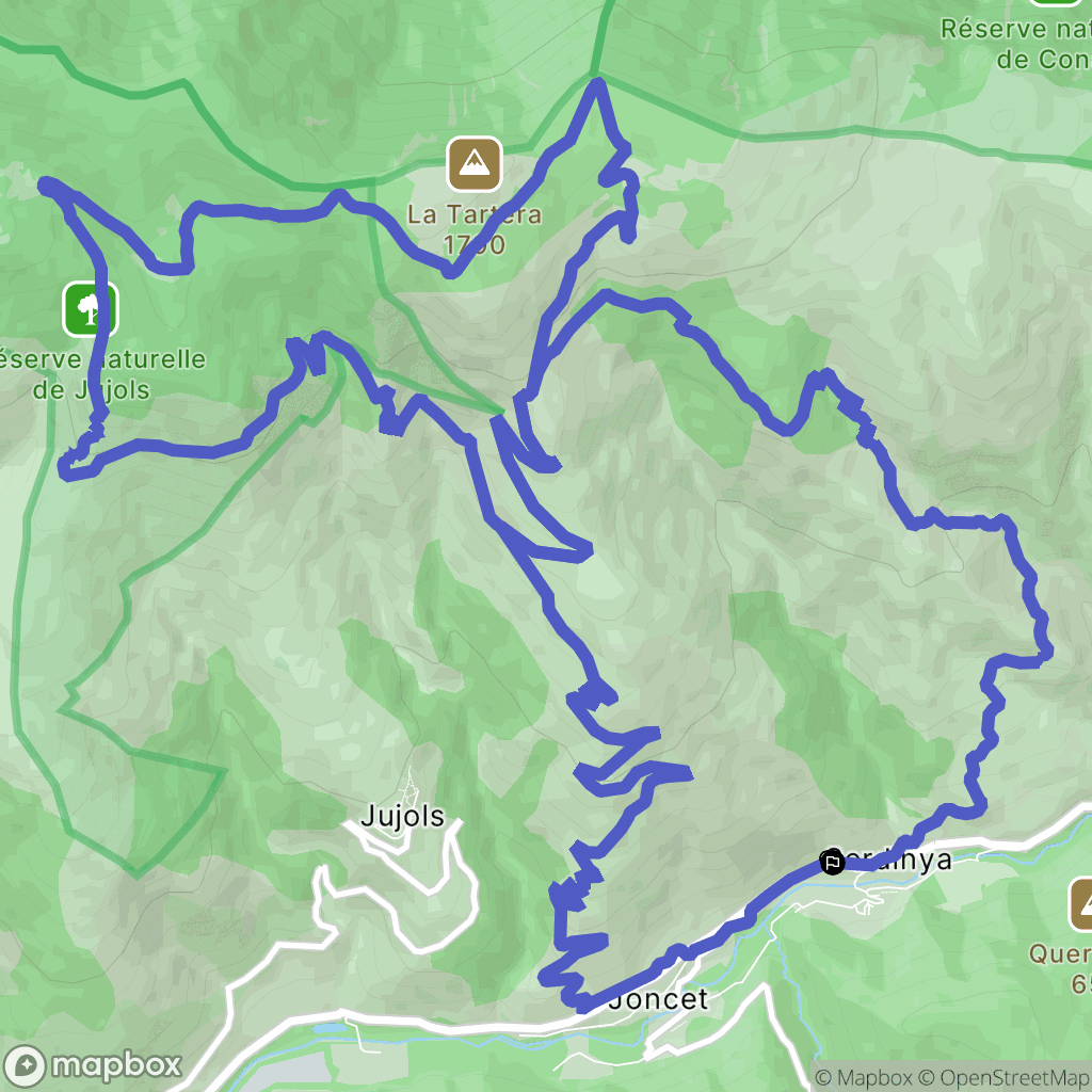 Serdinya : carte du parcours de randonnée - France