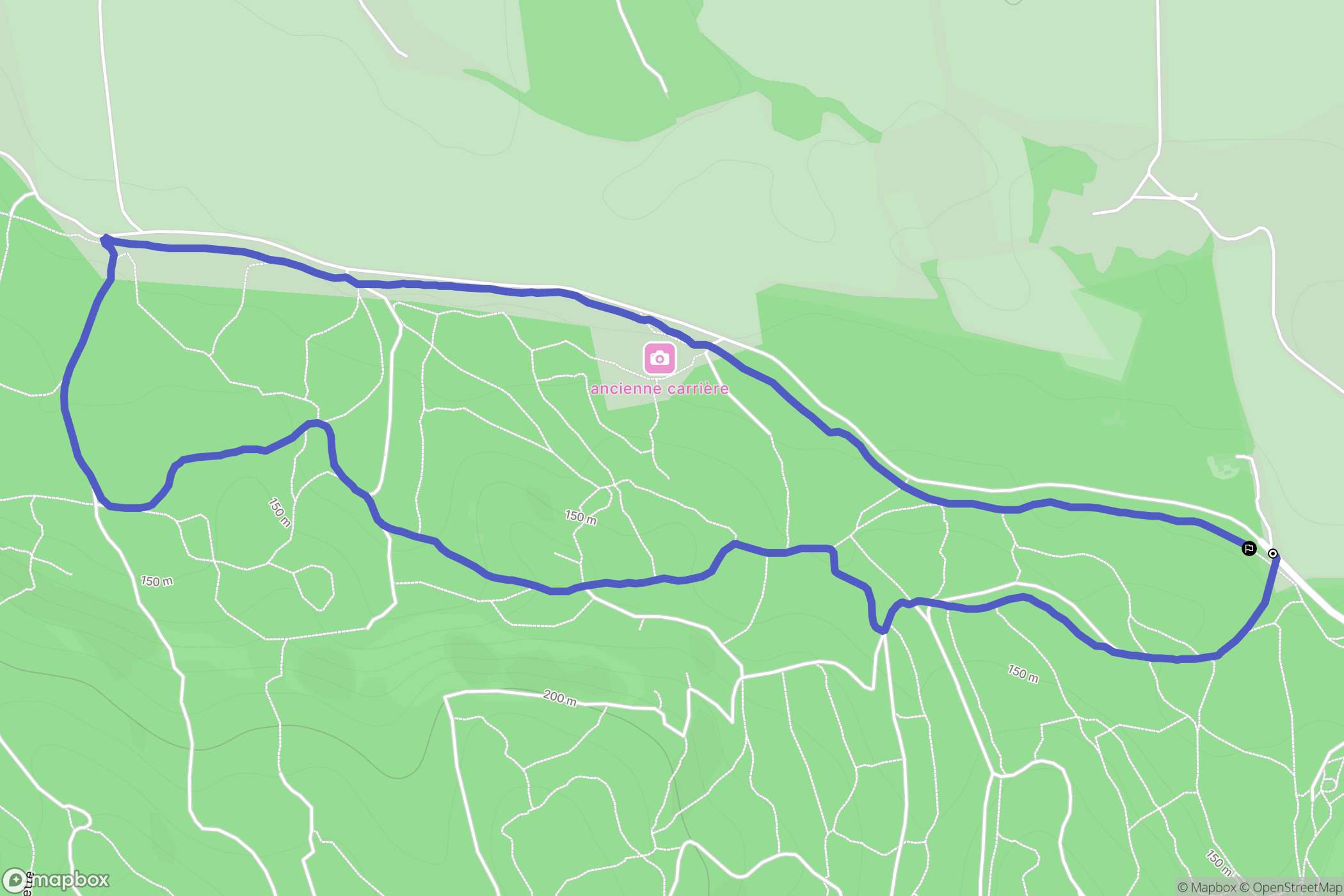 Lamanon : carte du parcours de randonnée - France