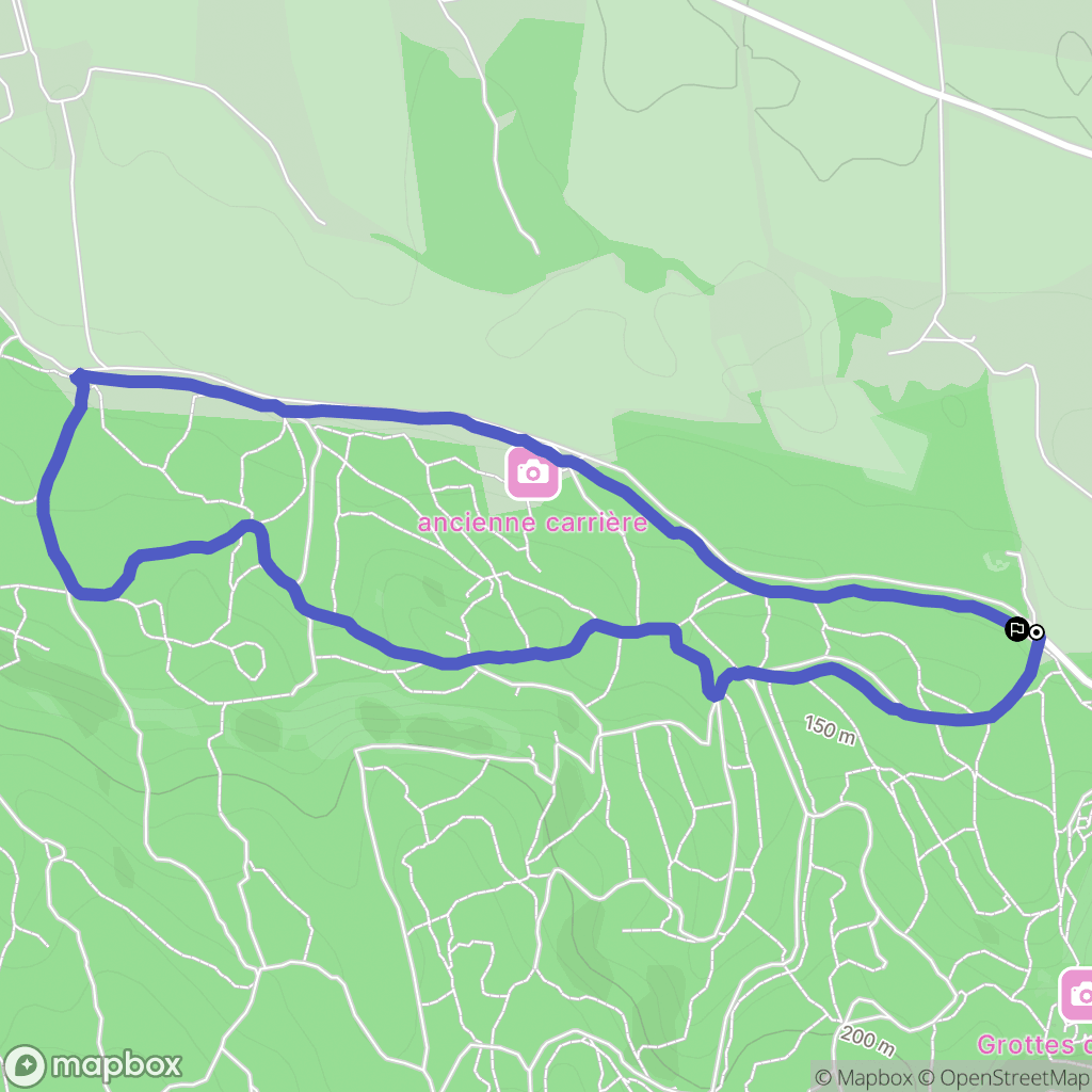 Lamanon : carte du parcours de randonnée - France