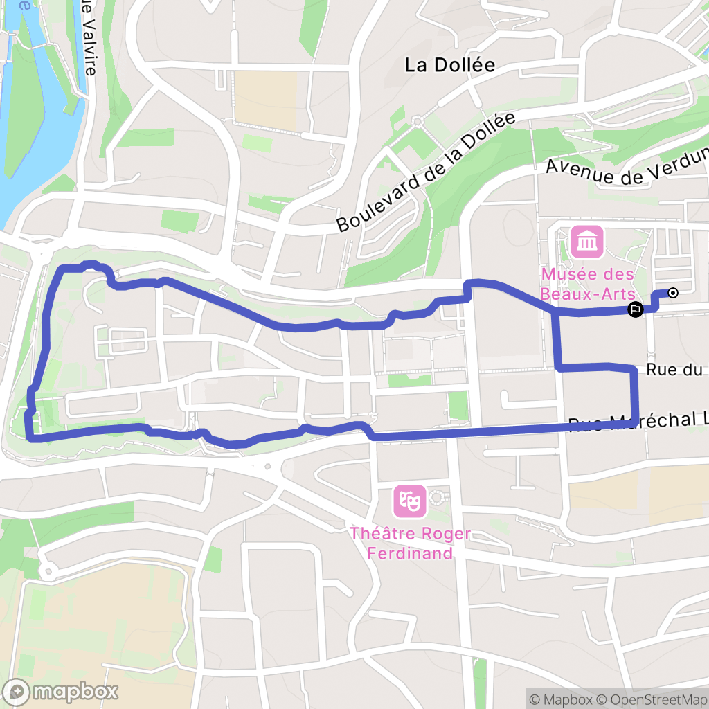 Saint-Lô : carte du parcours de randonnée - France