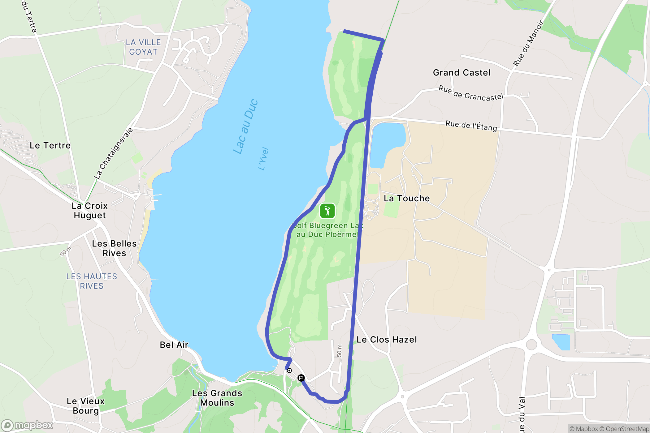 Ploërmel : carte du parcours de randonnée - France
