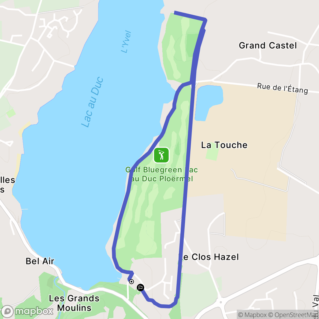 Ploërmel : carte du parcours de randonnée - France