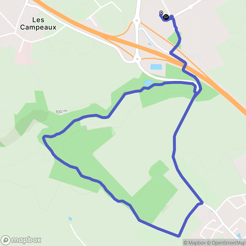 Barentin : carte du parcours de randonnée - France