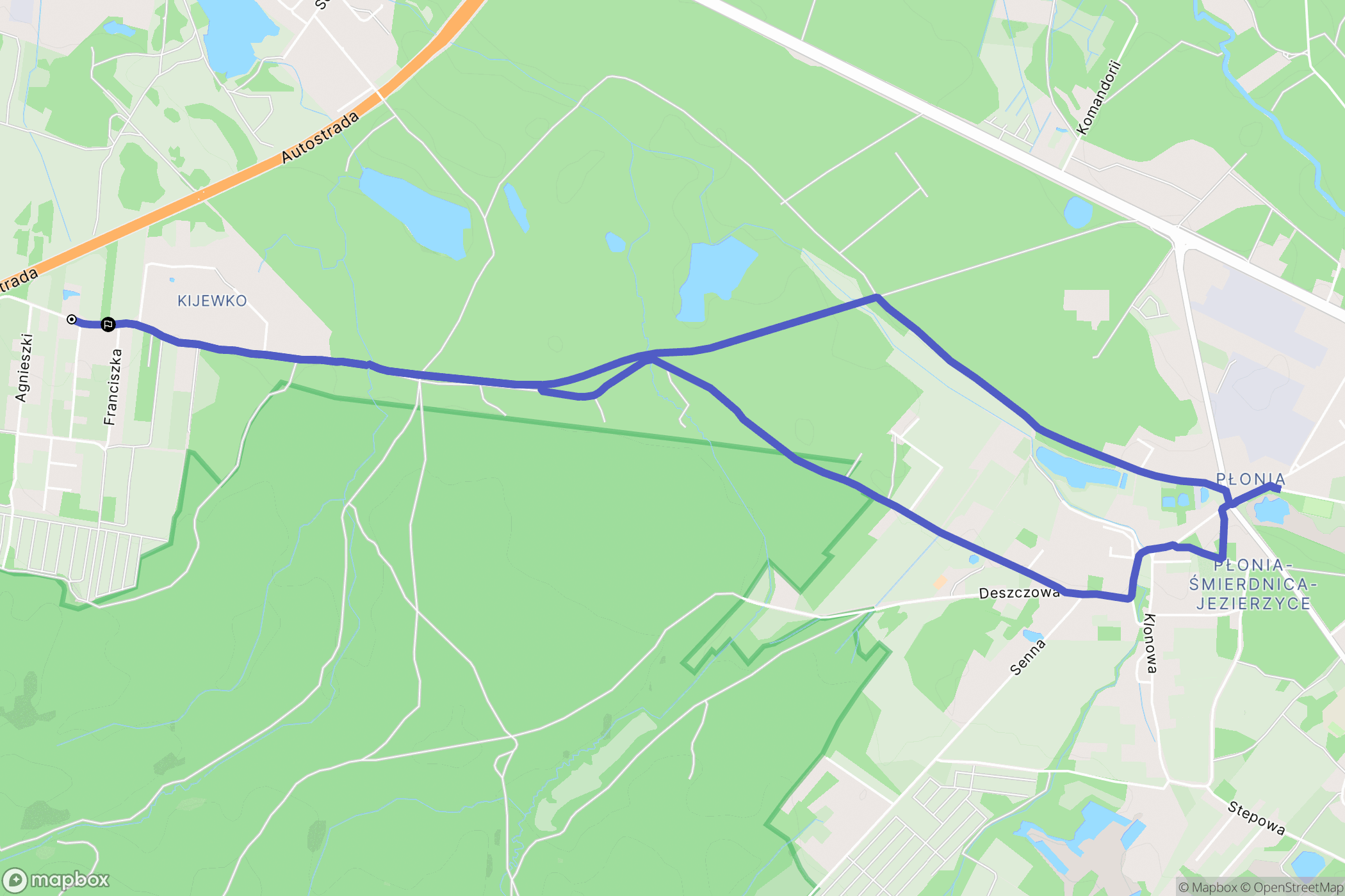 Szczecin: mapa trasy - Poland