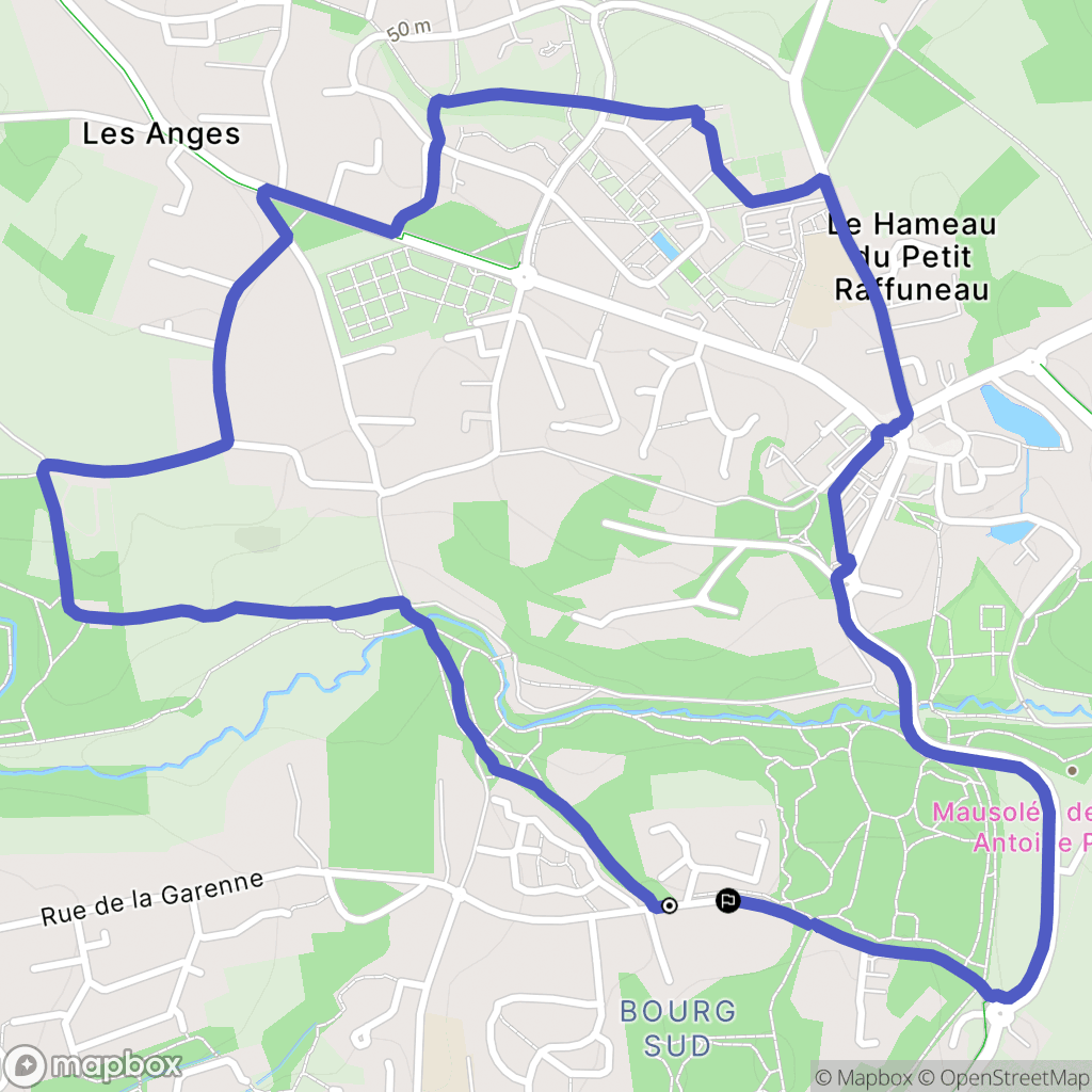 Orvault : carte du parcours de randonnée - France