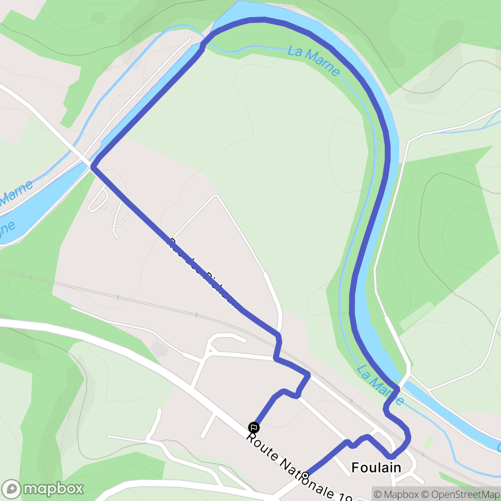 Foulain : carte du parcours de randonnée - France