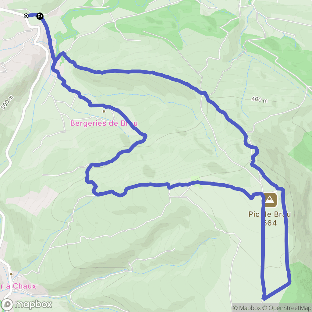 Magrie : carte du parcours de randonnée - France
