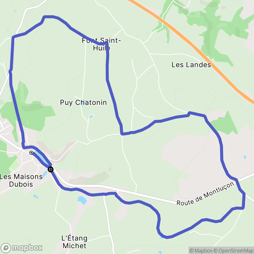 Bézenet : carte du parcours de randonnée - France