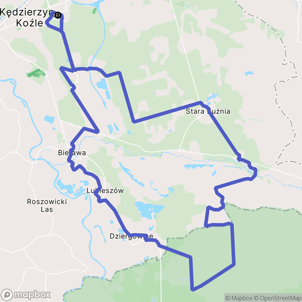 Kędzierzyn-Koźle: mapa trasy - Poland