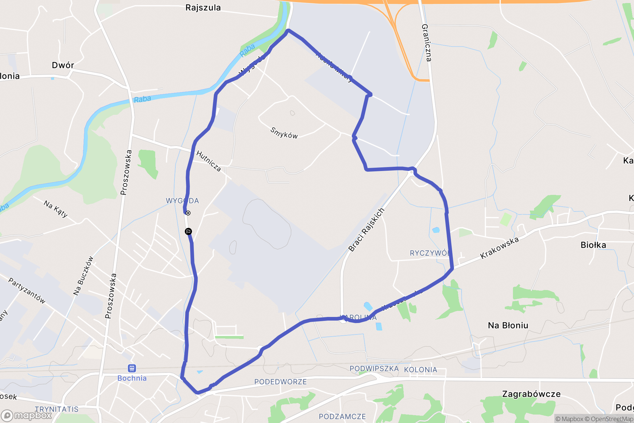 Bochnia: mapa trasy - Poland