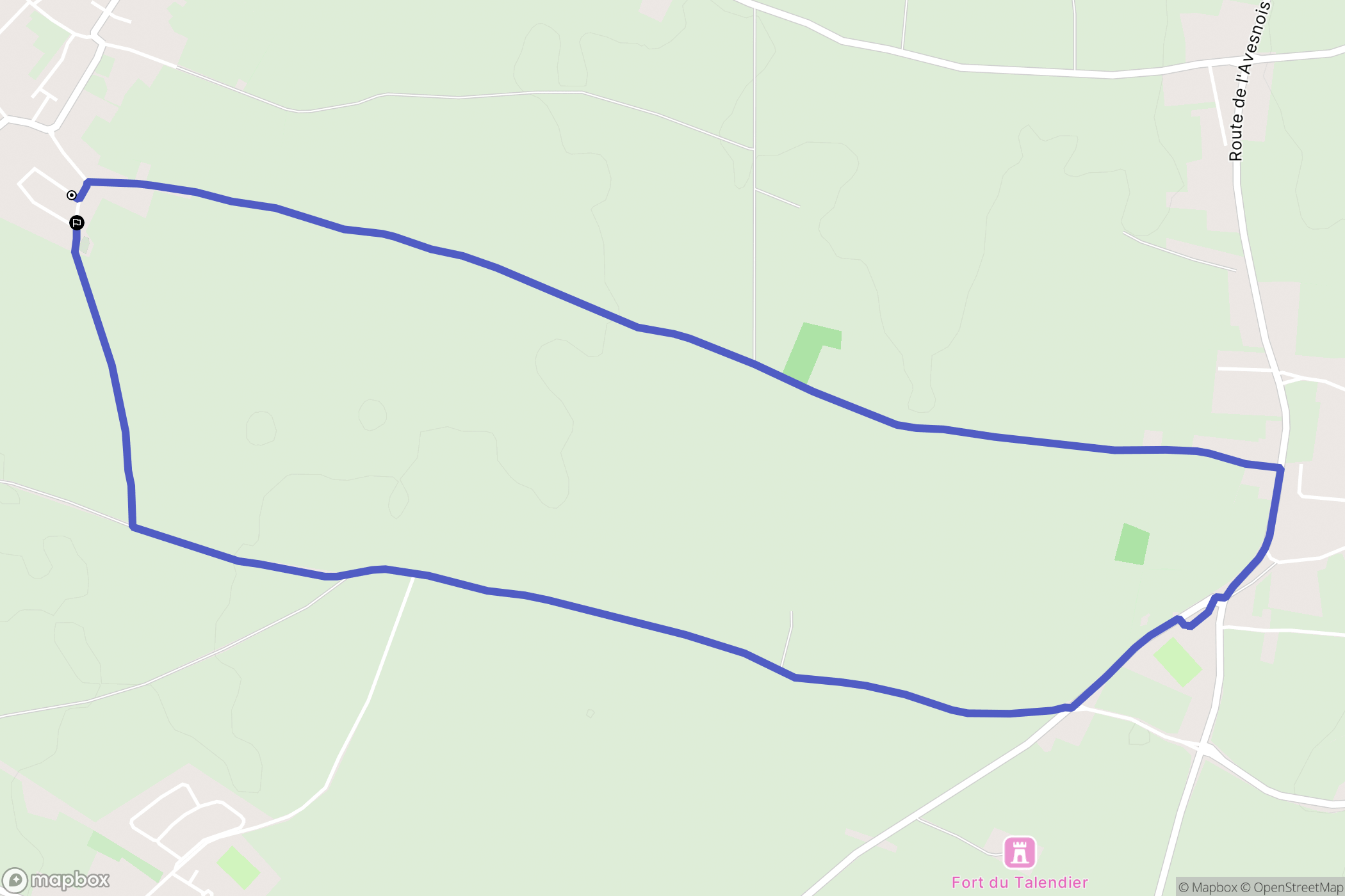 Estreux : carte du parcours de randonnée - France