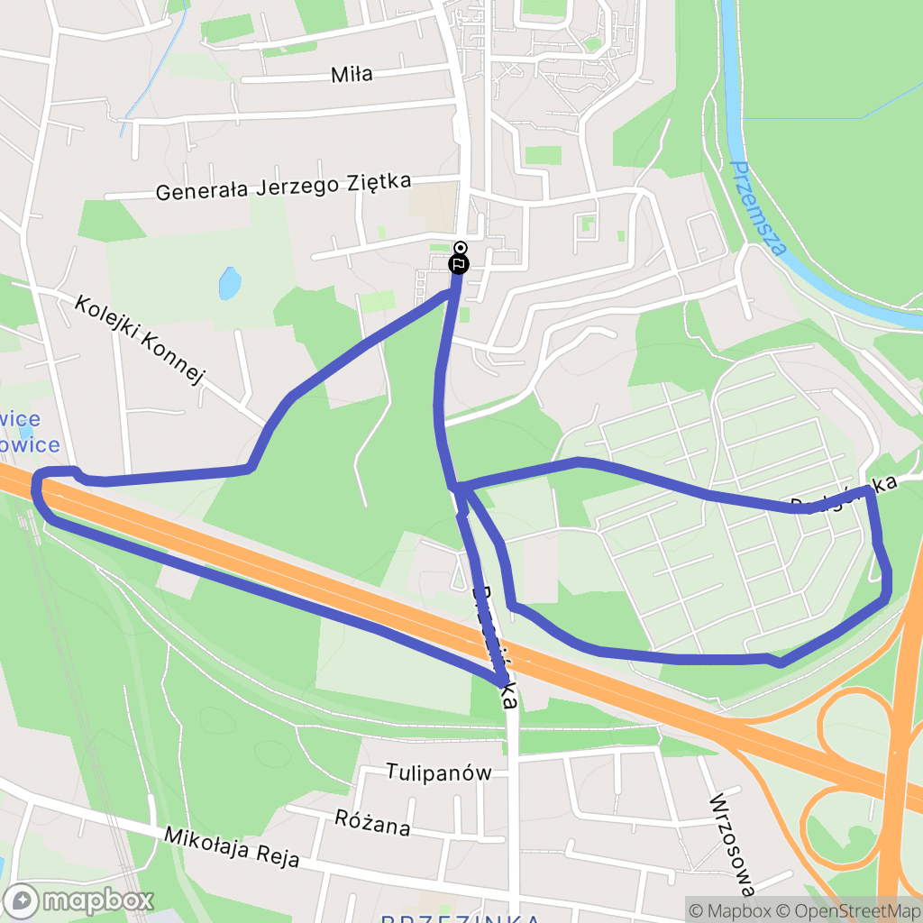 Mysłowice: mapa trasy - Poland