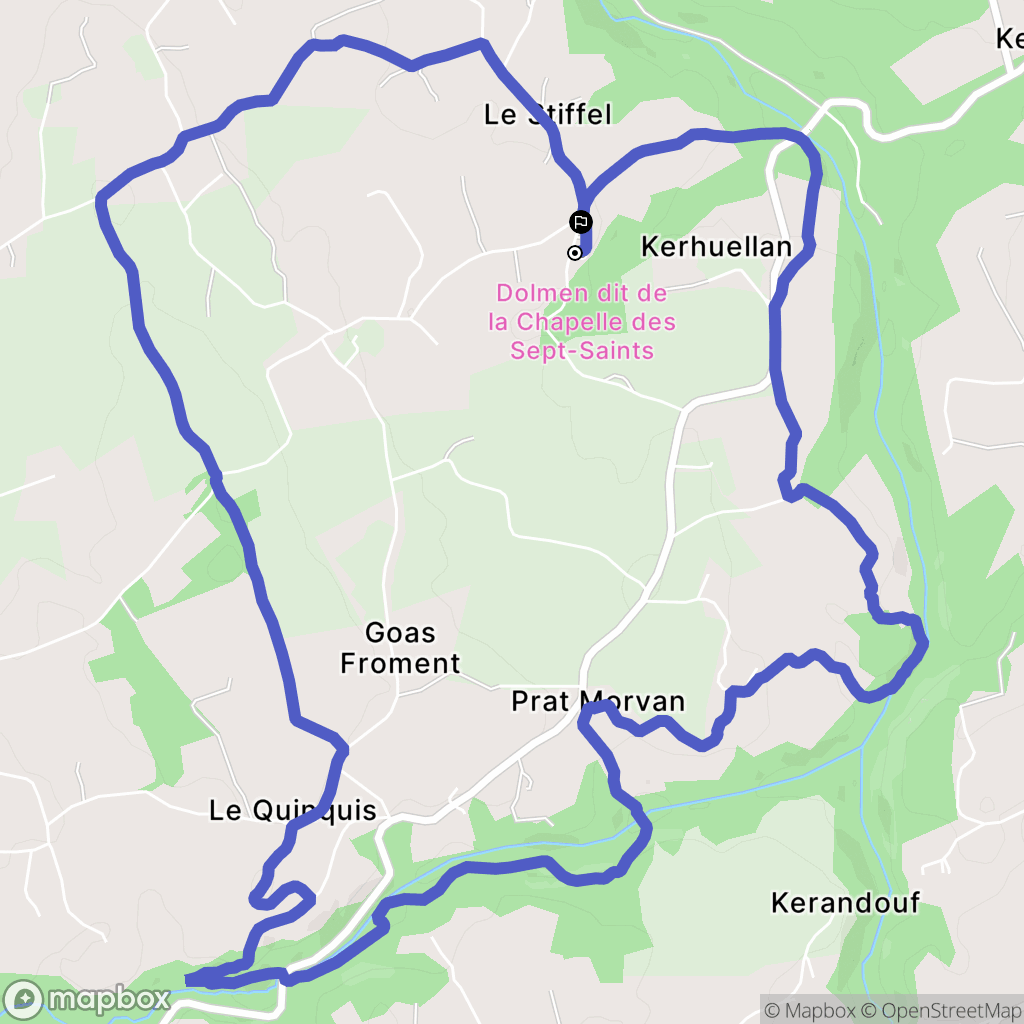 Le Vieux-Marché : carte du parcours de randonnée - France