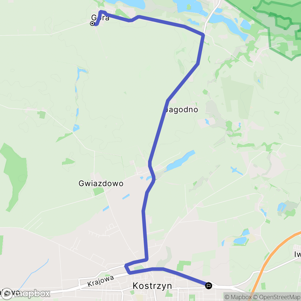 Góra: mapa trasy - Poland