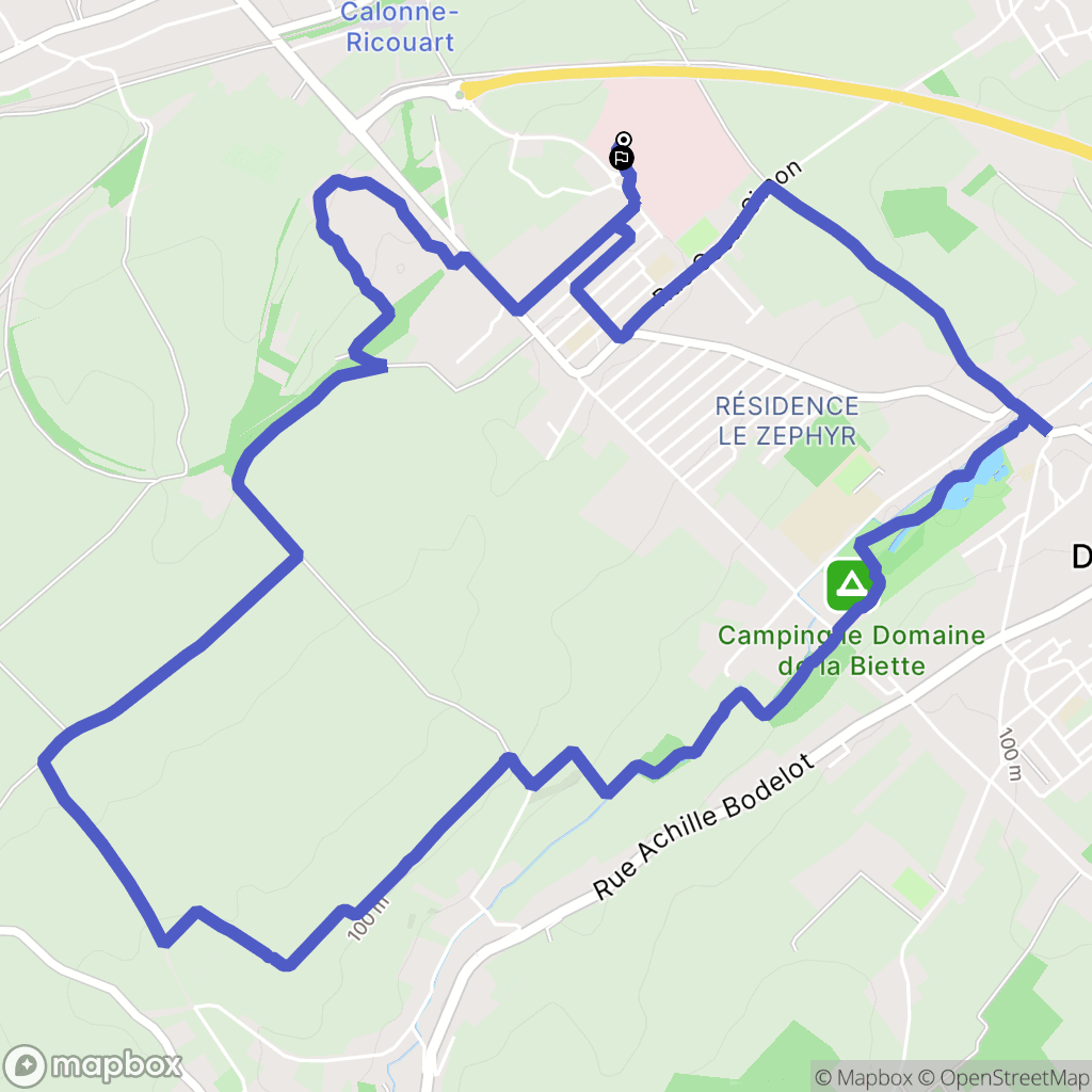 Divion : carte du parcours de randonnée - France