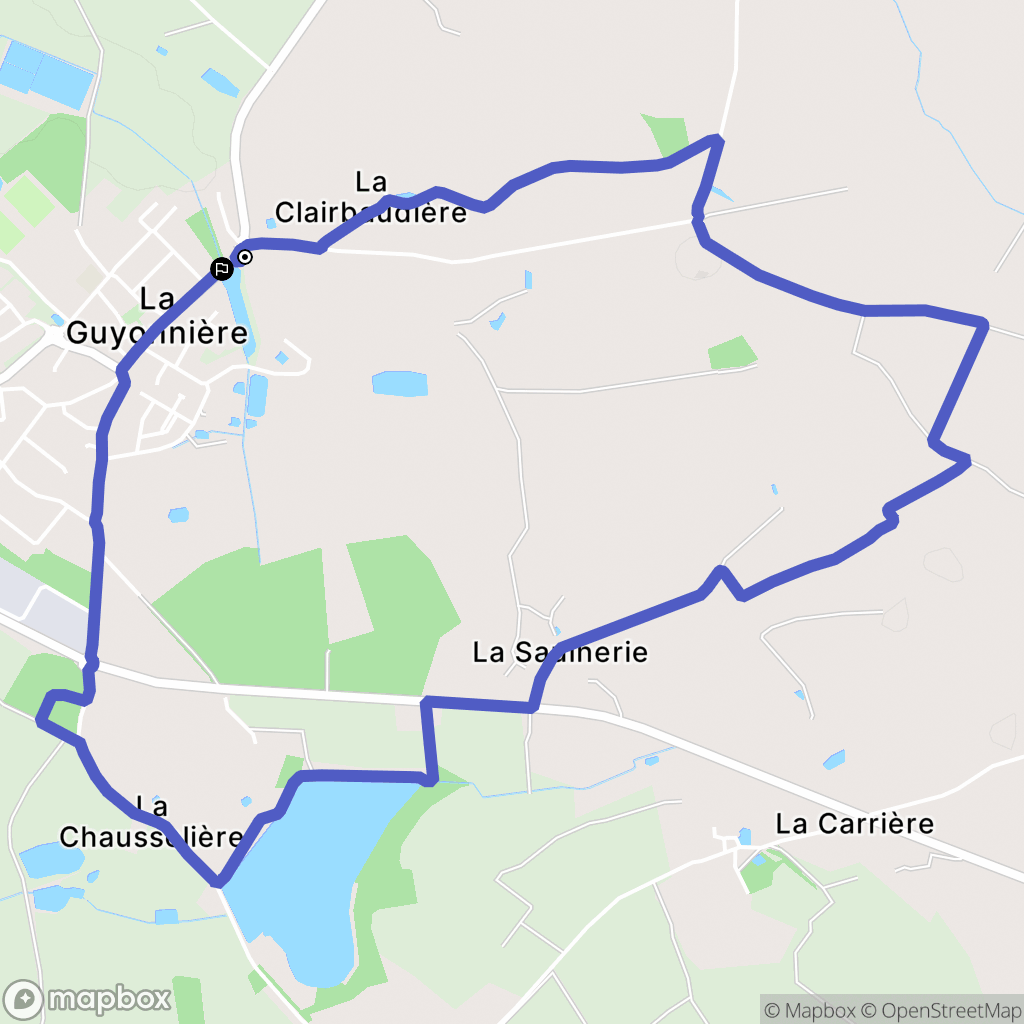 Montaigu-Vendée : carte du parcours de randonnée - France