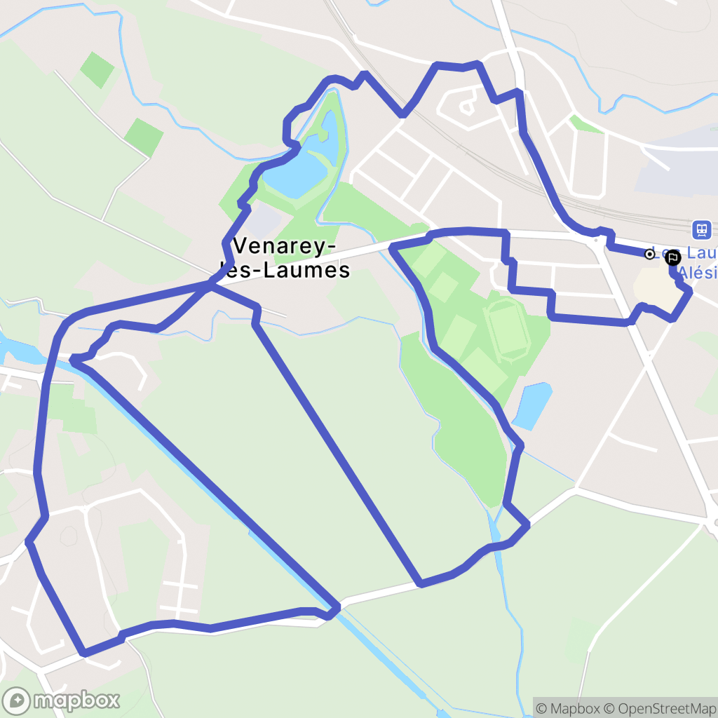 Venarey-les-Laumes : carte du parcours de randonnée - France
