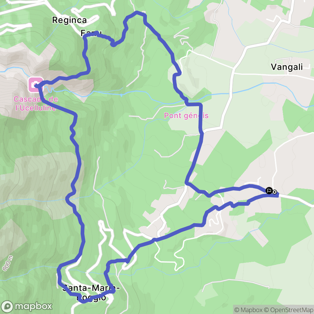Santa-Maria-Poggio : carte du parcours de randonnée - France