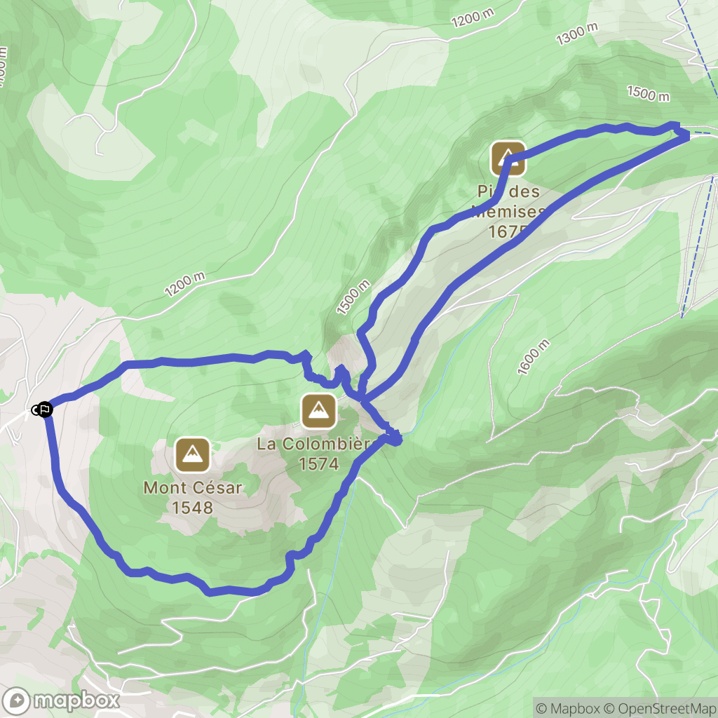 Bernex : carte du parcours de randonnée - France