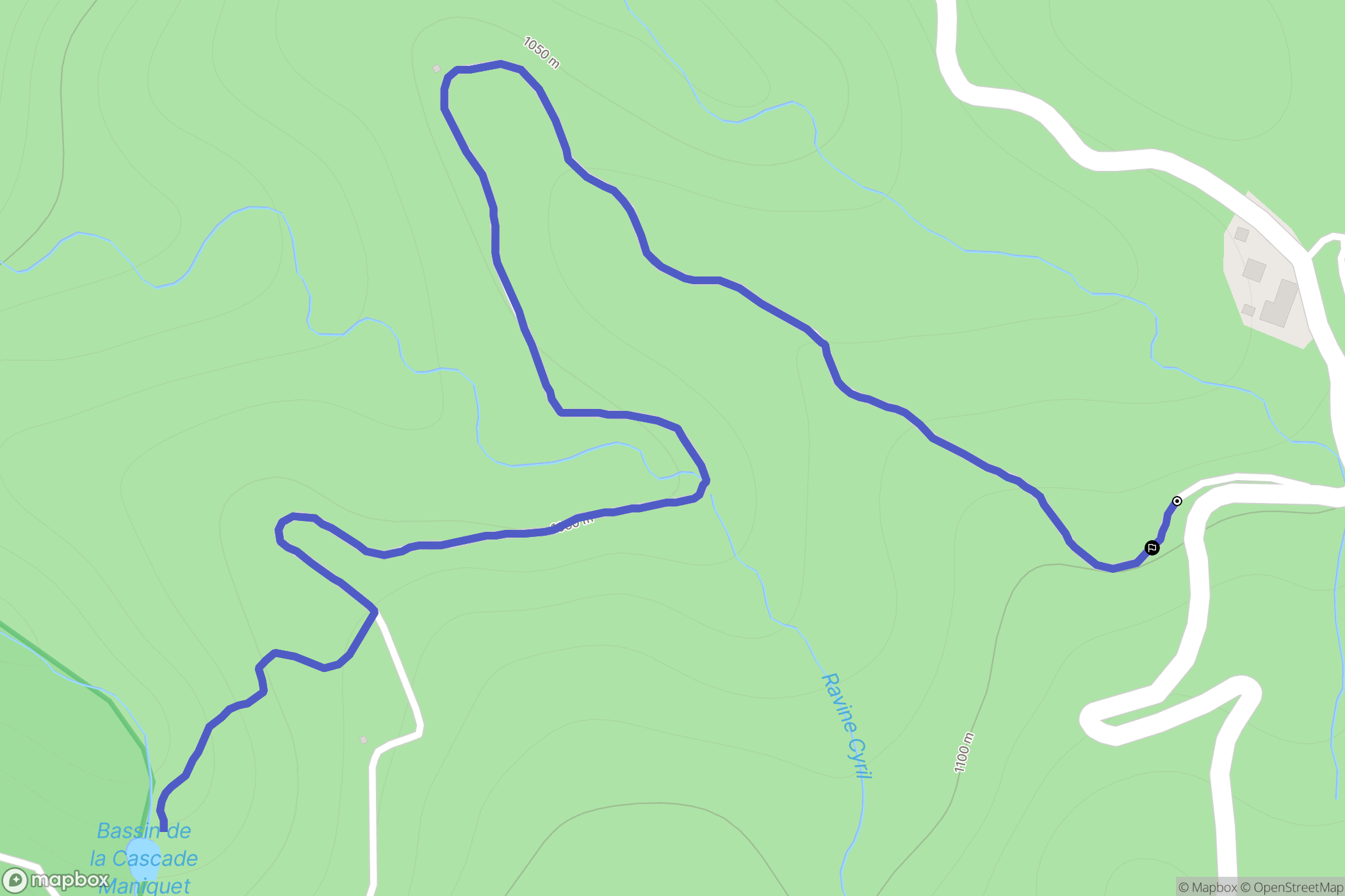 Saint-Denis : carte du parcours de randonnée - France