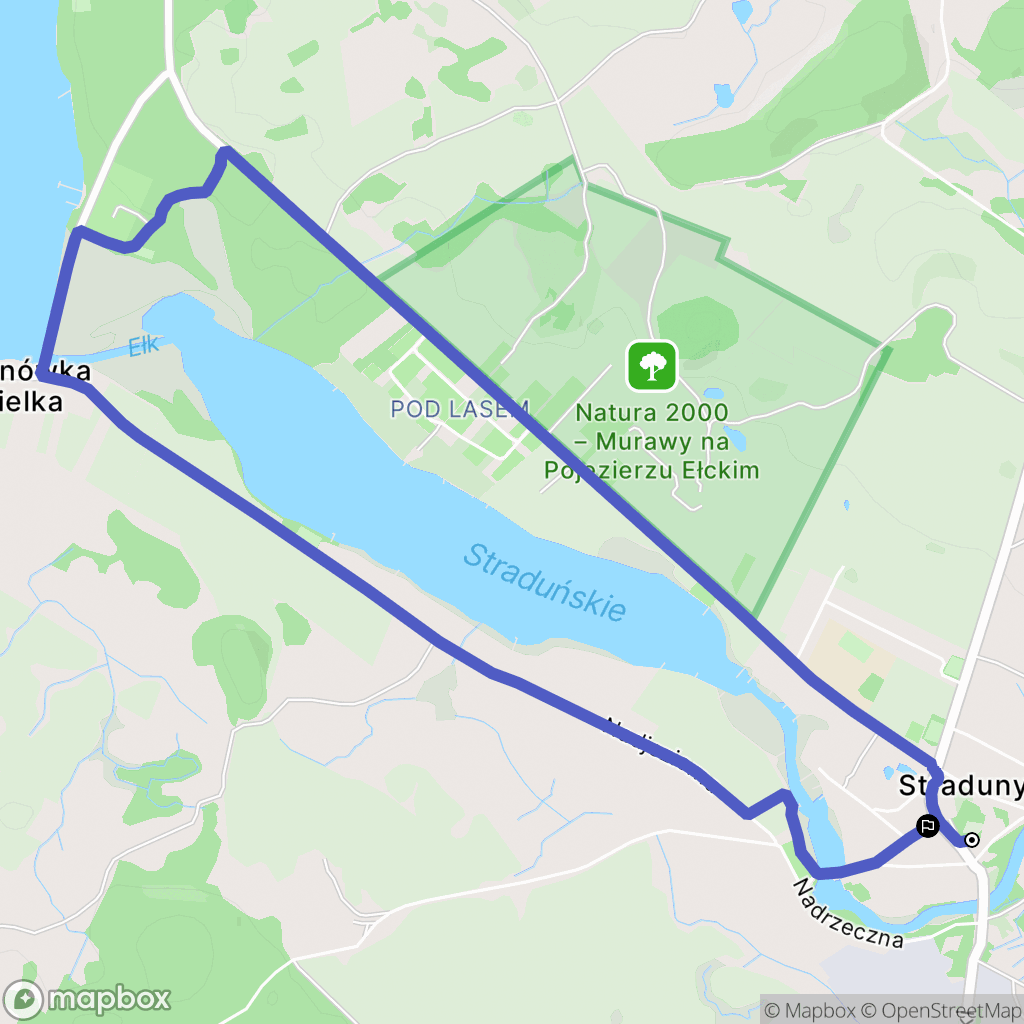 Straduny: mapa trasy - Poland