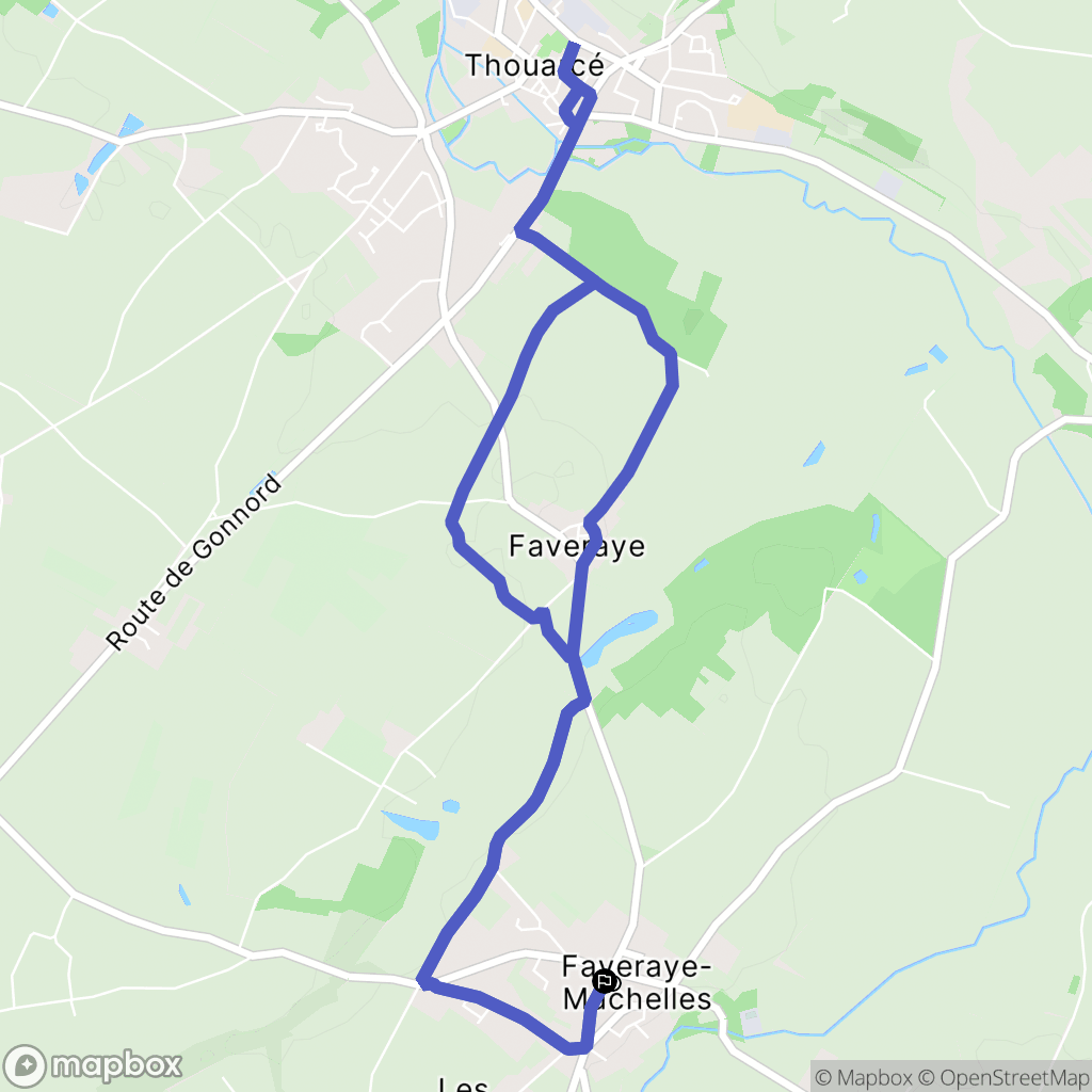 Bellevigne-en-Layon : carte du parcours de randonnée - France