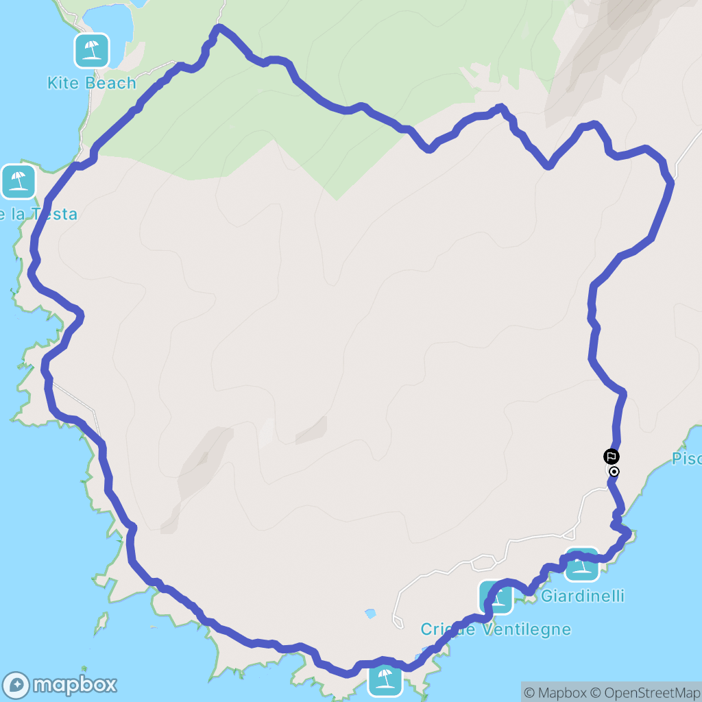 Figari : carte du parcours de randonnée - France