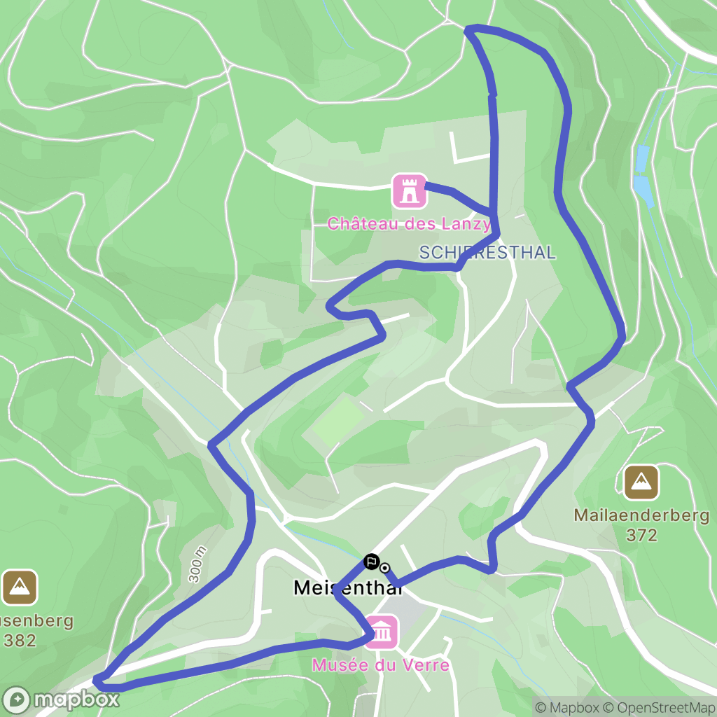 Meisenthal : carte du parcours de randonnée - France