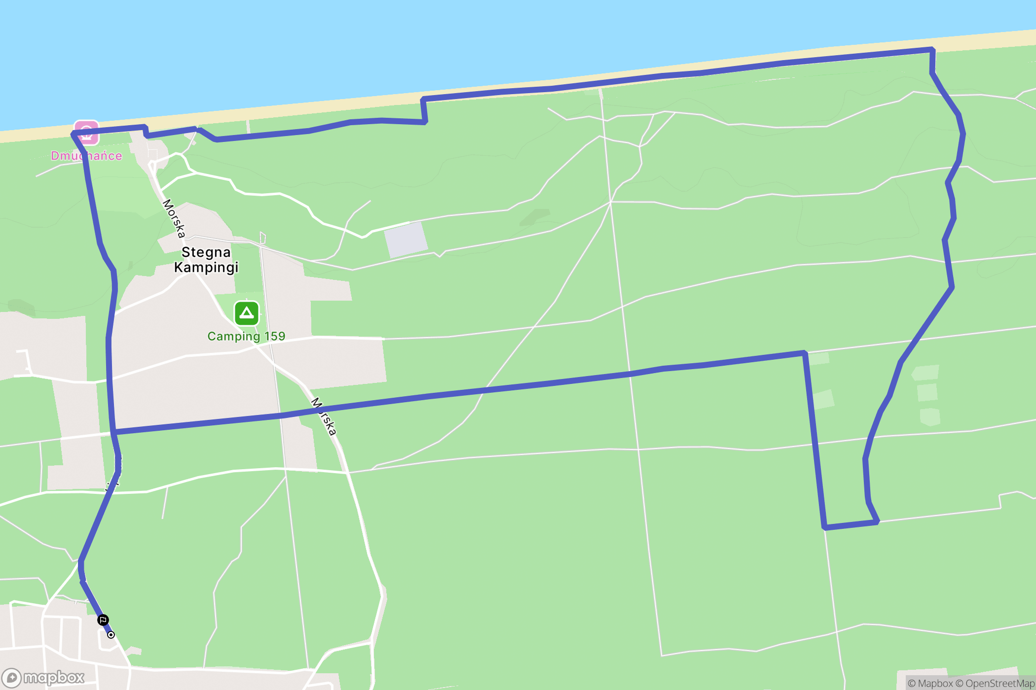Stegna: mapa trasy - Poland