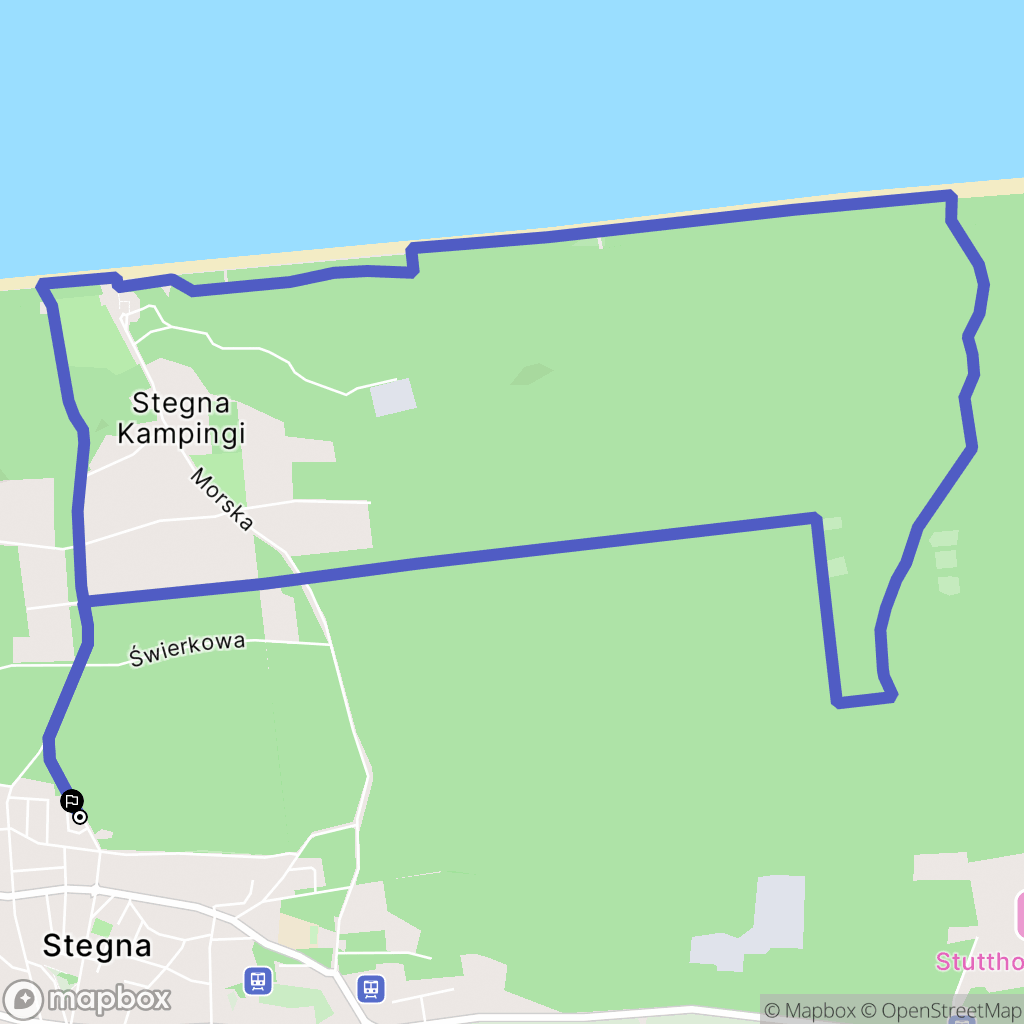 Stegna: mapa trasy - Poland