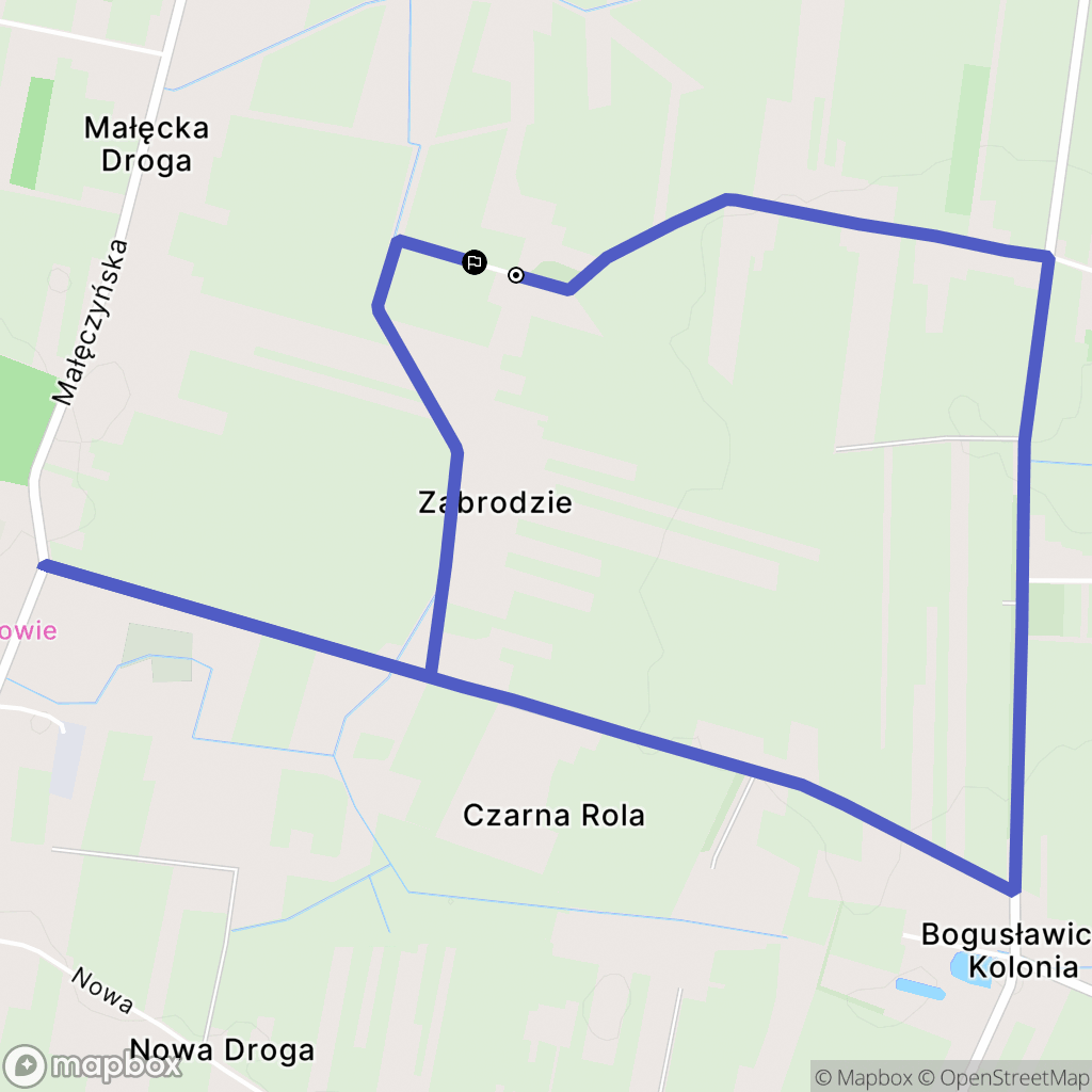 Maków: mapa trasy - Poland