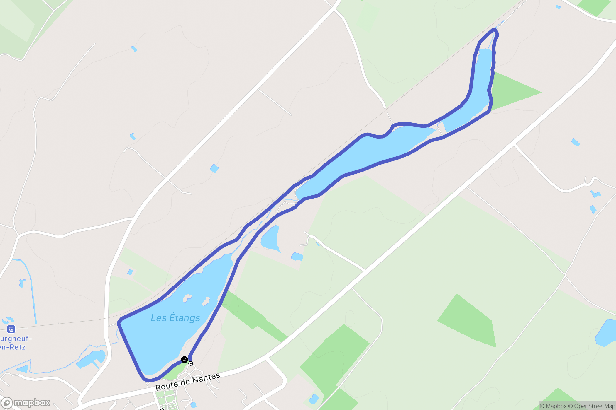 Villeneuve-en-Retz : carte du parcours de randonnée - France
