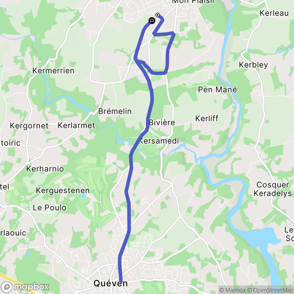Pont-Scorff : carte du parcours de randonnée - France
