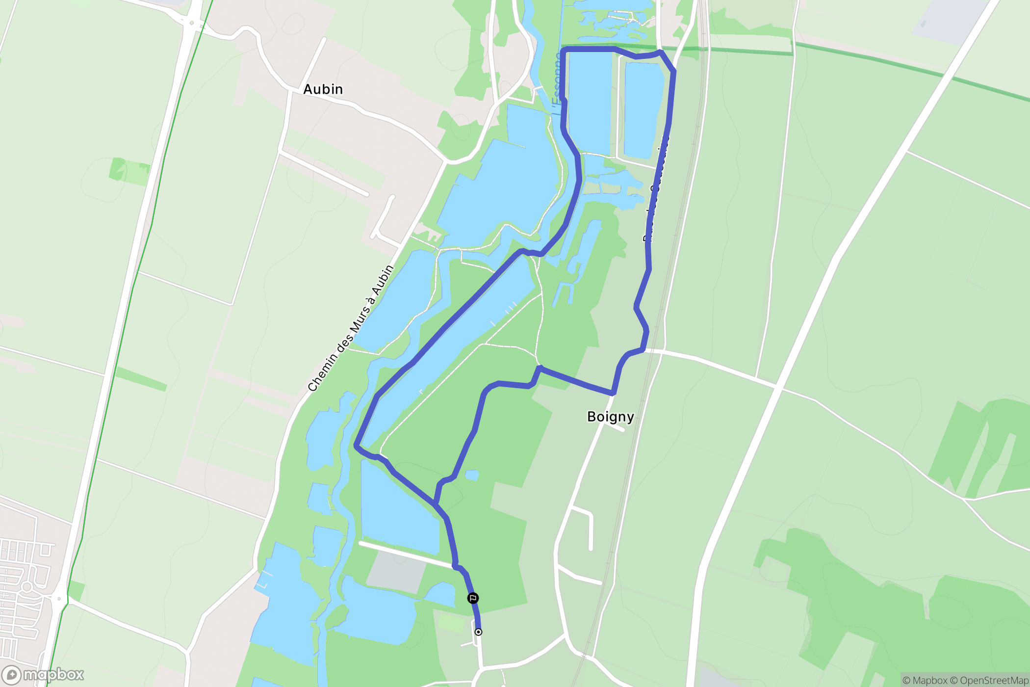 Baulne : carte du parcours de randonnée - France