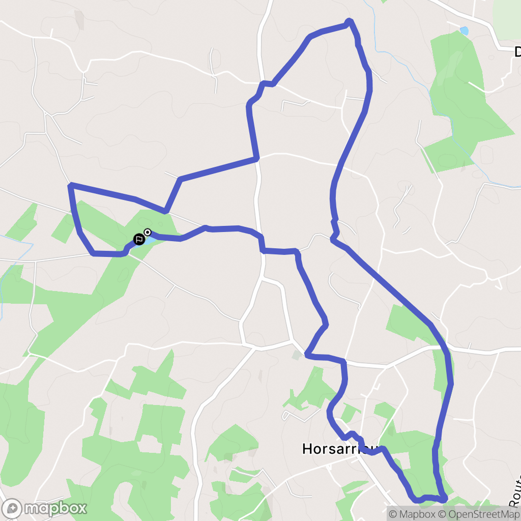 Doazit : carte du parcours de randonnée - France