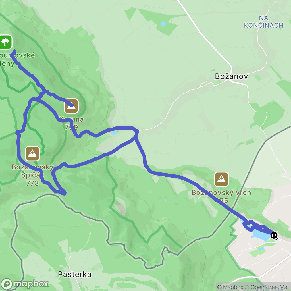 Radków: mapa trasy - Poland