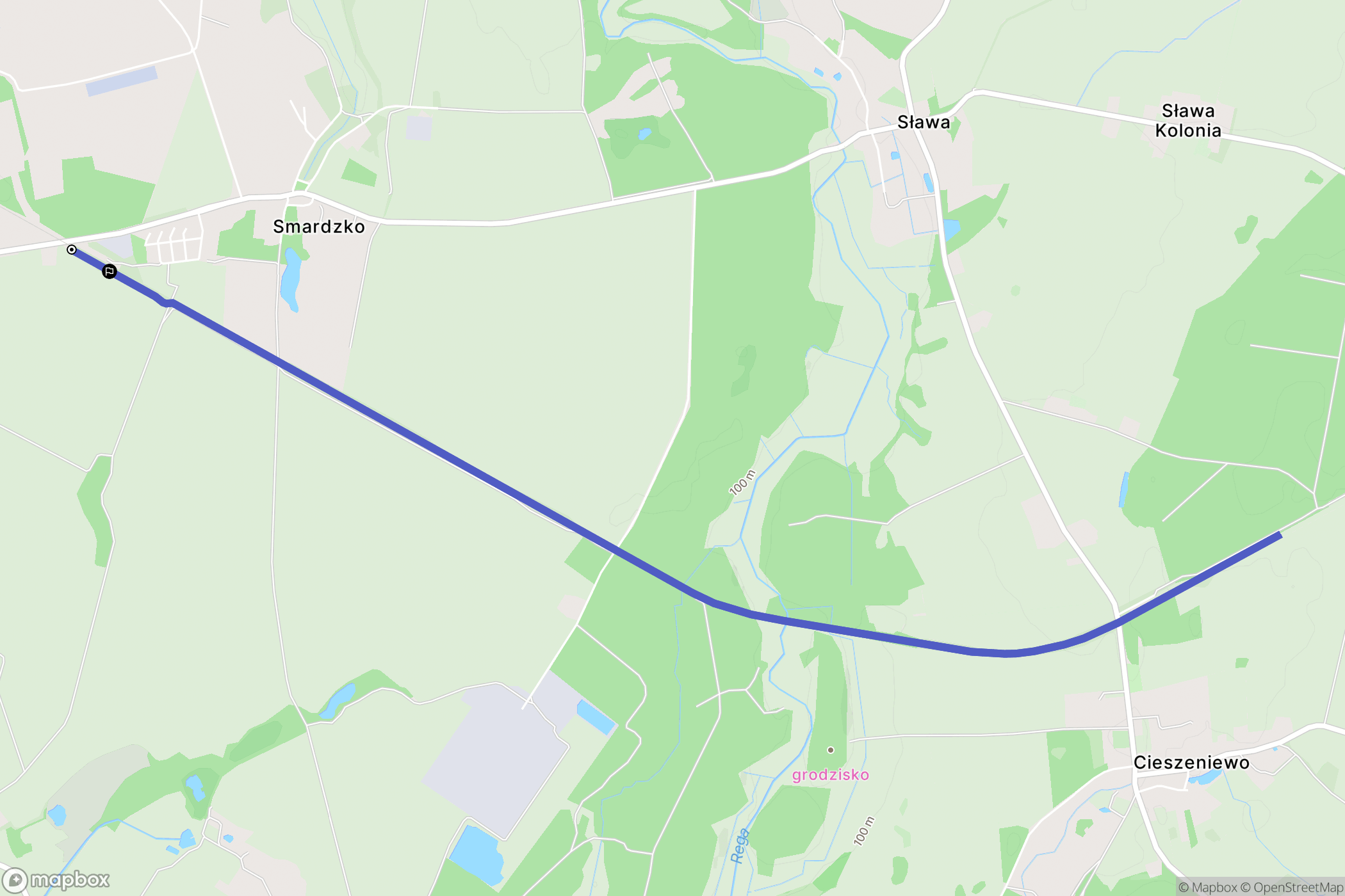 Smardzko: mapa trasy - Poland