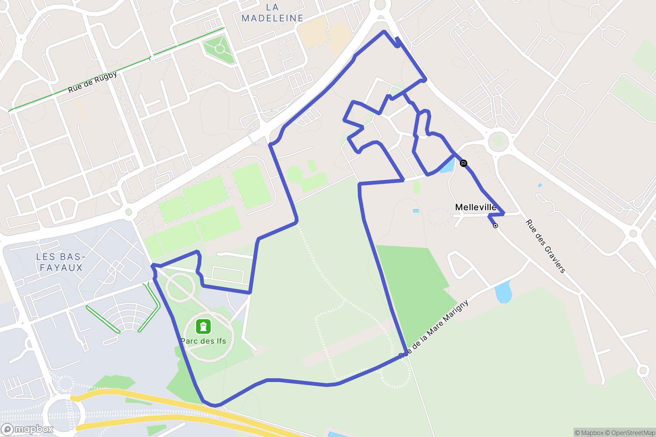 Guichainville : carte du parcours de randonnée - France