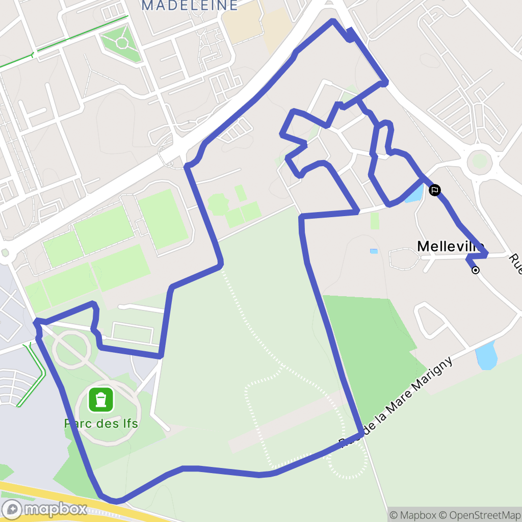Guichainville : carte du parcours de randonnée - France