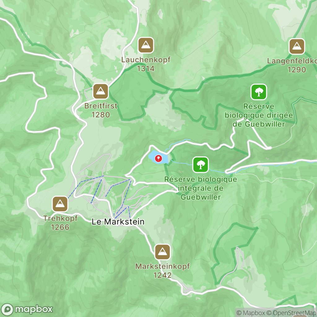 Carte de la zone de délimitation de randonnee-lac-de-la-lauch-haut-rhin