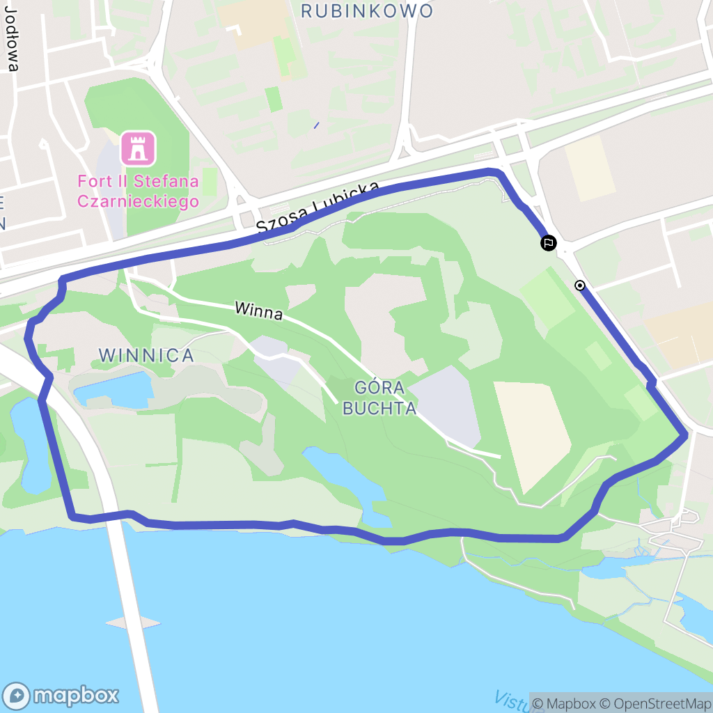 Toruń: mapa trasy - Poland