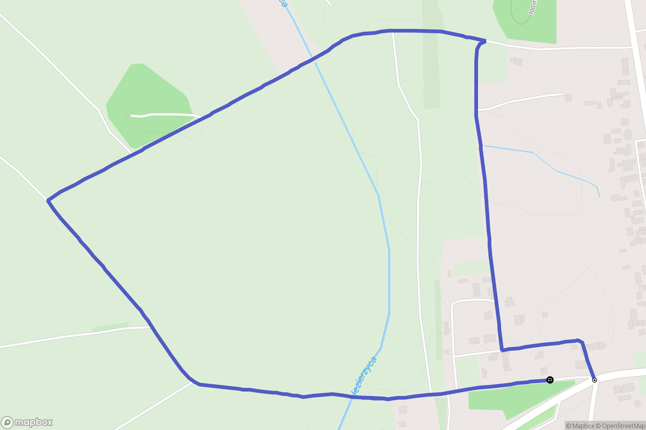 Krzelów: mapa trasy - Poland
