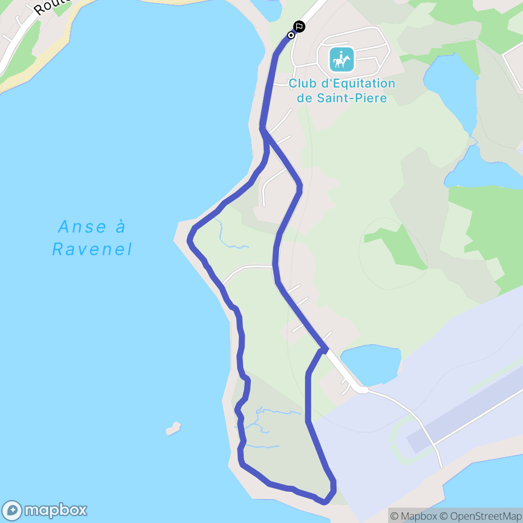 Saint-Pierre : carte du parcours de randonnée - France