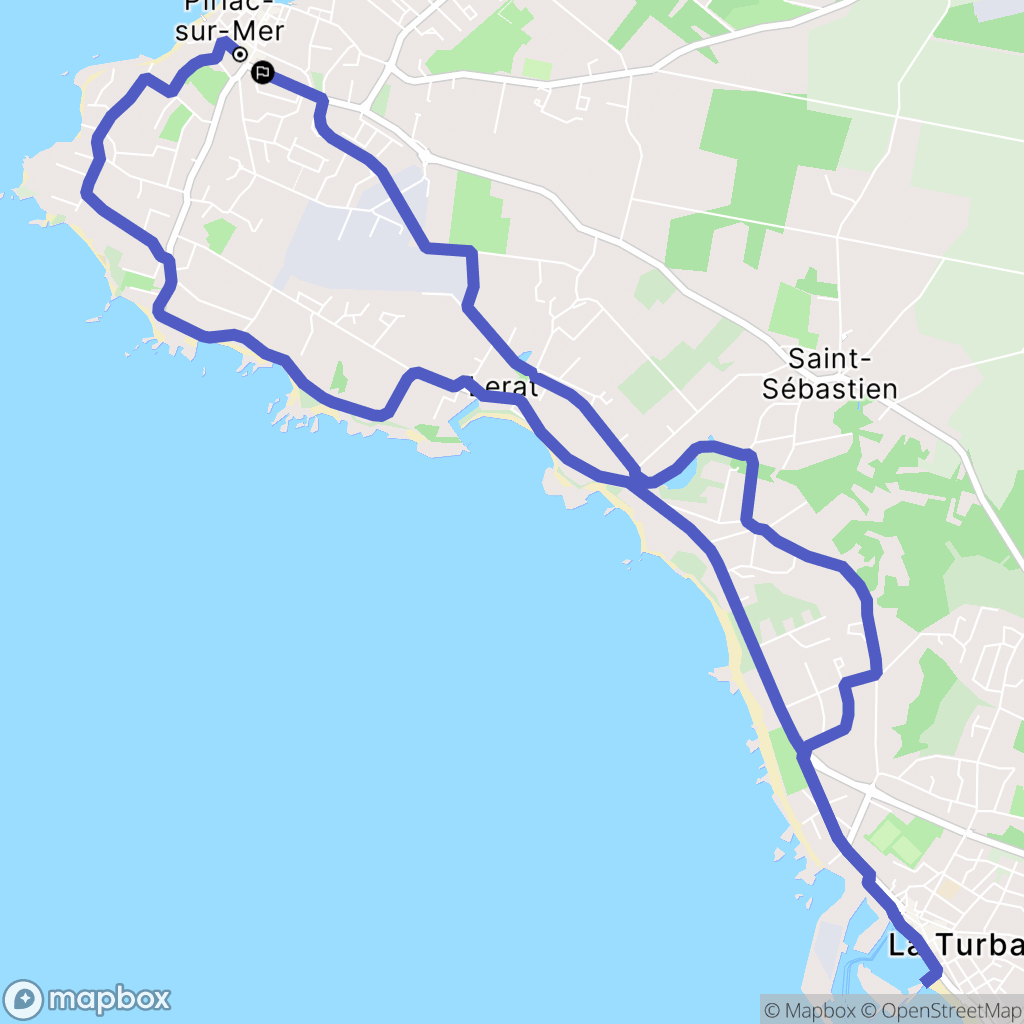 Piriac-sur-Mer : carte du parcours de randonnée - France