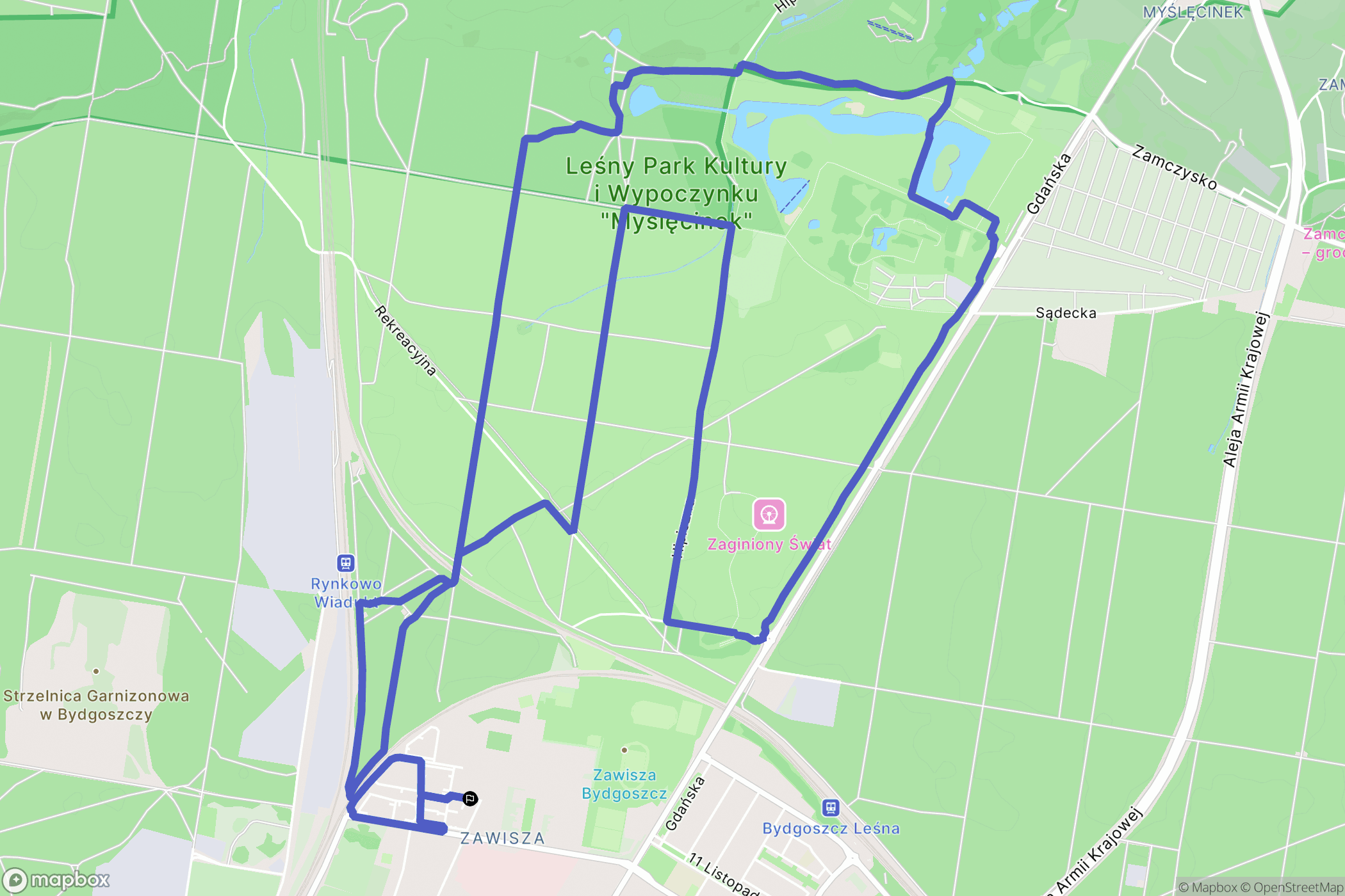 Bydgoszcz: mapa trasy - Poland